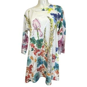 ATELIER 5 By Gozde Yilmaz Multicolored Floral Tunic Top-Size Medium